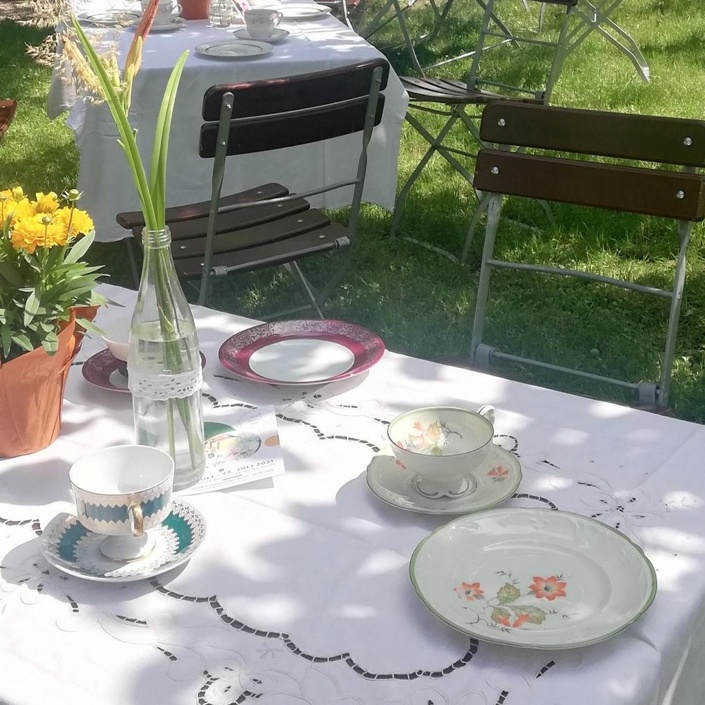 Sommercafé Bestuhlung für den Kirchbauverein Weixdorf e.V.