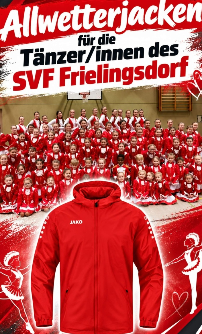 Allwetterjacken für die TänzerInnen des SV Frielingsdorf