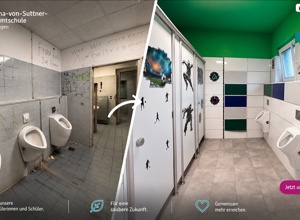Saubere Schule. Starke Gemeinschaft. – Neue Toiletten für Haus 4