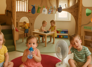 Kühler Schlaf für kleine Bärchen: Klimaanlage für unsere Krippe