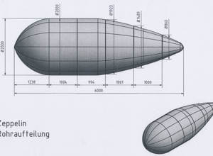 Zeppelinmodell als Spielgerät für Kinder