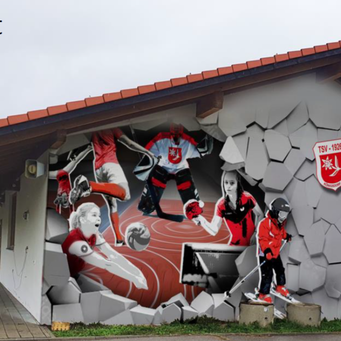 cooles Graffiti für die TSV Königsdorf  Sportarena