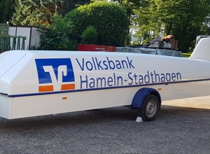 Volksbank: Neulackierung Hochleistungssegelflugzeug
