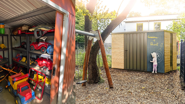 Gerätehaus für das Familienzentrum Eichen - Kita Regenbogen