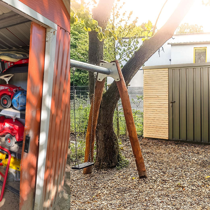 Gerätehaus für das Familienzentrum Eichen - Kita Regenbogen