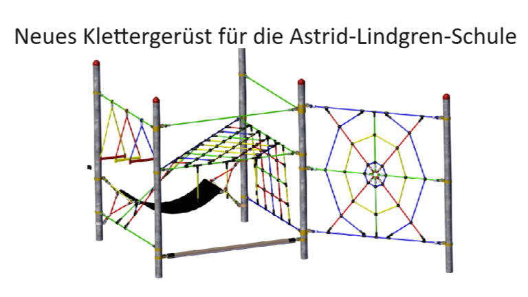 Neues Klettergerüst für die Astrid-Lindgren-Schule in Bottrop