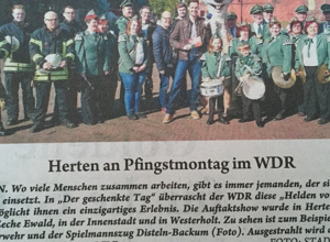 Regenschutz für den Spielmannszug Disteln-Backum