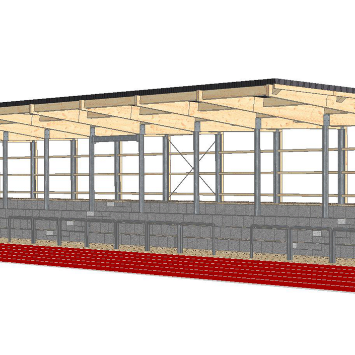 Tribünenüberdachung Sportzentrum Anzing