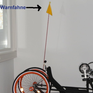 Name des Spenders auf der Warnfahne des Handbikes