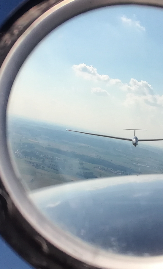 offene Haube Segelflugzeug