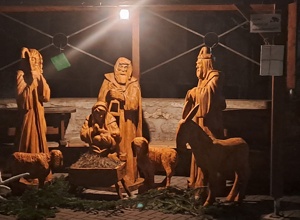 Geschnitzte Weihnachtskrippe für Unterginsbach