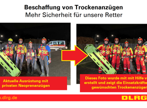 Beschaffung von Trockenanzügen - Mehr Sicherheit für unsere Retter
