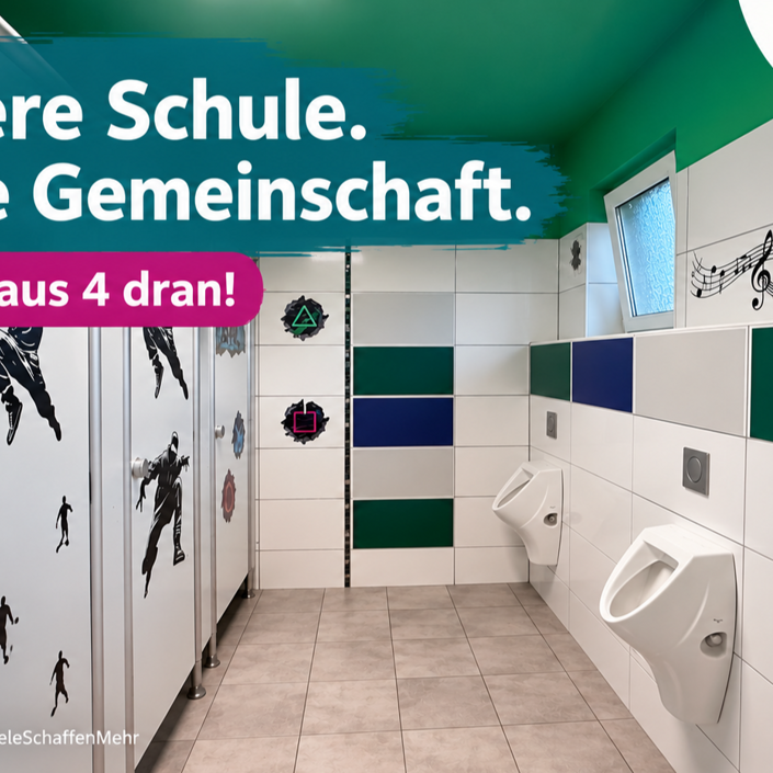 Saubere Schule. Starke Gemeinschaft. – Neue Toiletten für Haus 4