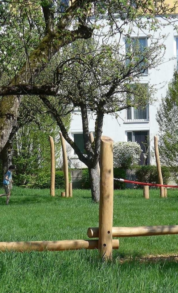 Neuer Balance-Parcours am Wald-Fitness-Trail