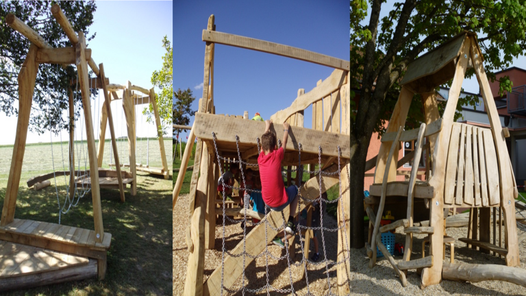 Niederbalancierstrecke für den Spielplatz in Wendelskirchen