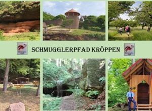 Holzfigur Schmuggler für Kröpper Schmugglerpfad