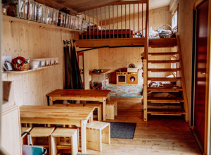 Vordach Wurzelwichtel Hütte