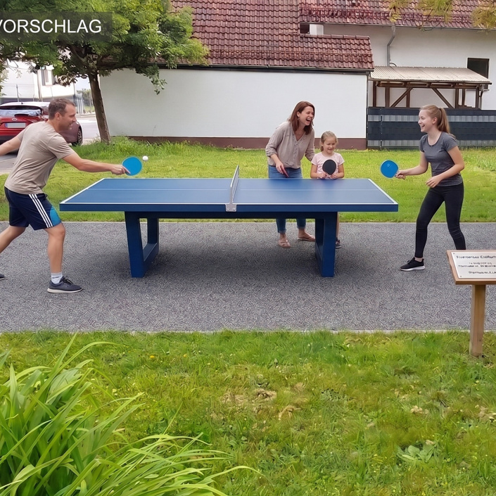 Tischtennisplatz für den Dorfplatz Darsberg