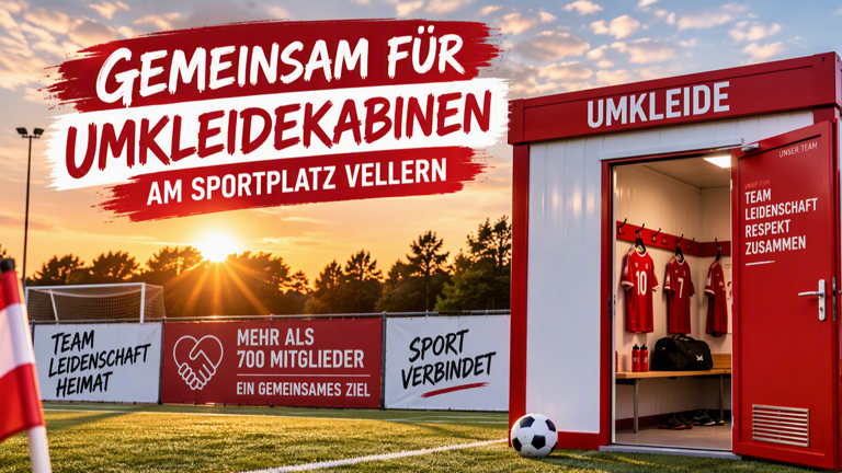 Bau notwendiger Umkleidekabinen am Sportplatz Vellern