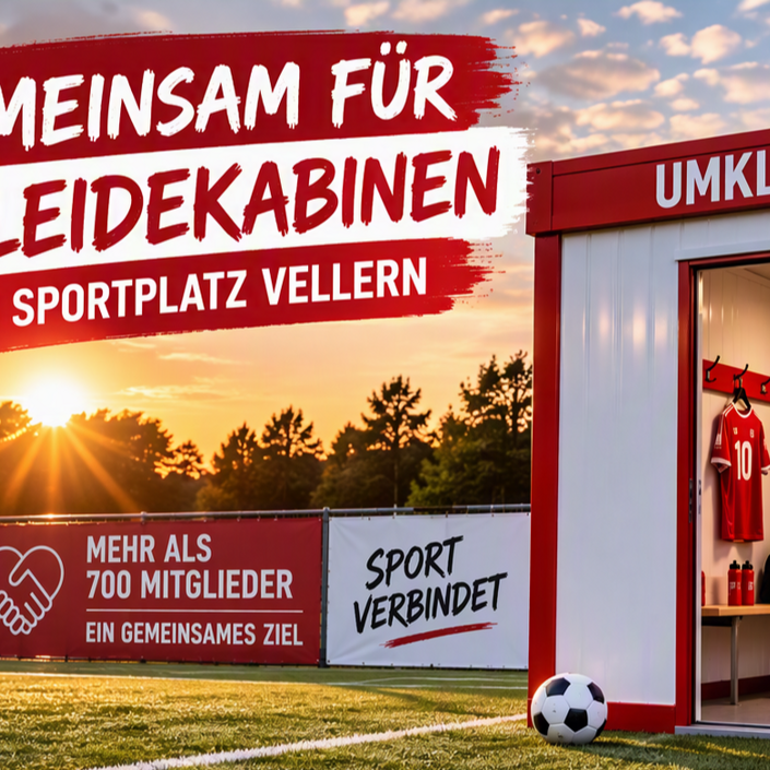 Bau notwendiger Umkleidekabinen am Sportplatz Vellern