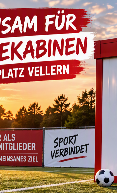 Bau notwendiger Umkleidekabinen am Sportplatz Vellern