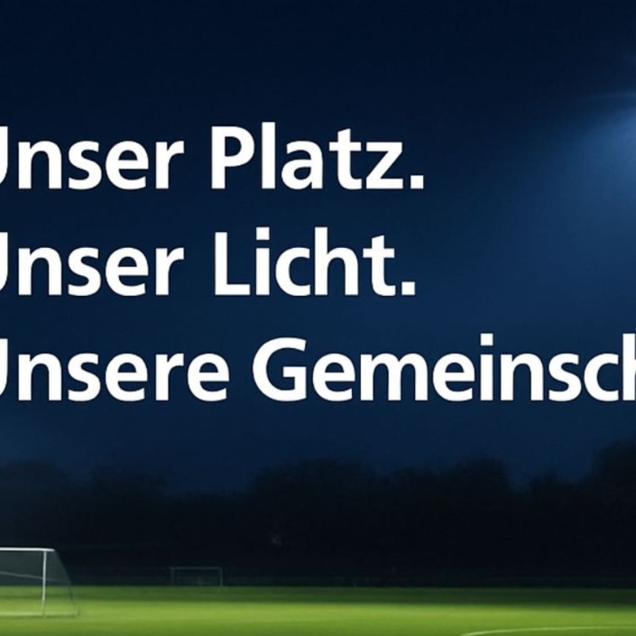 Neue Flutlichtmasten für unseren Fußballplatz