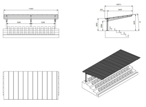 Barrierefreie Tribüne mit Überdachung