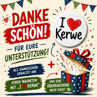 Einen Magneten sowie eine Überraschung