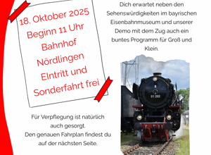 Sonderzugfahrt 03.05.26 für die Bahnreaktivierungen im Nordries