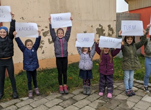 Weinberg braucht einen Sandspielturm