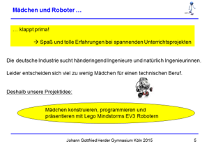 Technikförderung für Mädchen am Herder-Gymnasium