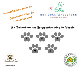 Teilnahme an 5 Schnuppertrainings