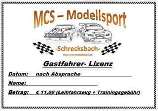 Trainingsgutschein / Gastfahrerlizenz