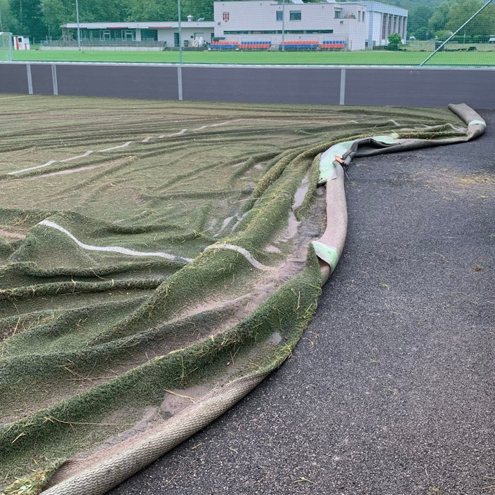 Hochwasserhilfe für Minispielfeld VfR Birkmannsweiler