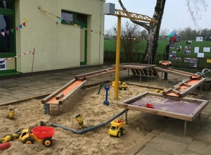 Beschattung Matschanlage Kindergarten Sommersell