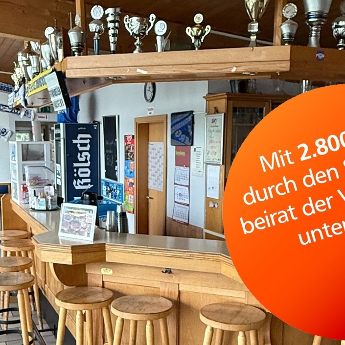 Theken- und Kücheneinrichtung im neuen Vereinsheim Am Kielsgraben 7