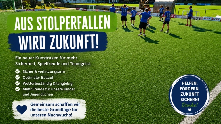 Gemeinsam für die Erneuerung unseres Kunstrasenplatzes