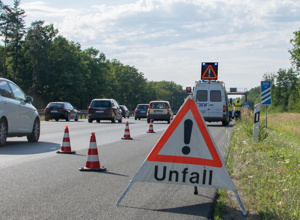 LED-Verkehrszeichen zur Unfallabsicherung