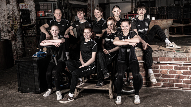 Einradteam des SSV Nümbrecht auf dem Weg zur WM