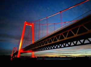 Neu-Beleuchtung  Rheinbrücke Emmerich