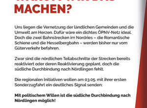 Sonderzugfahrt 03.05.26 für die Bahnreaktivierungen im Nordries
