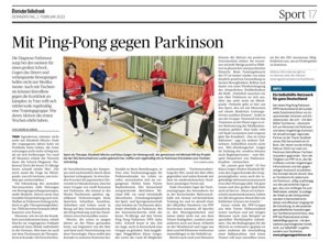 Eine neue Tischtennisplatte für PingPongParkinson Trier-Kernscheid