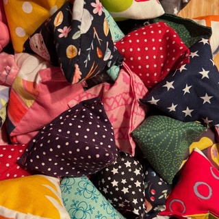 Handgenähte Jonglier-Säckchen