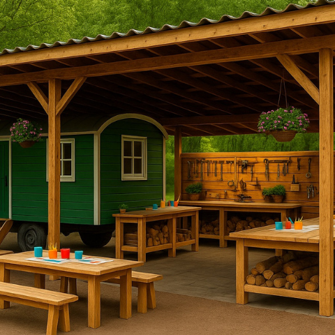 Tim’s Kreativbereich - Carport, Werkbank, Bastel- und Malwerkstatt