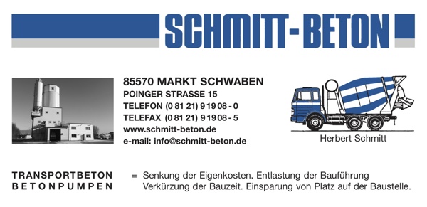 Partnerbild - Schmitt-Beton GmbH, Markt Schwaben