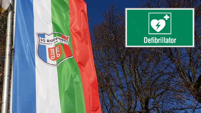 Leben retten - Defibrillator für das SG Rüppurr Sportgelände