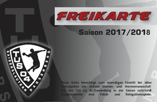 1 Freikarte für ein Heimspiel der 1. Herrenmannschaft