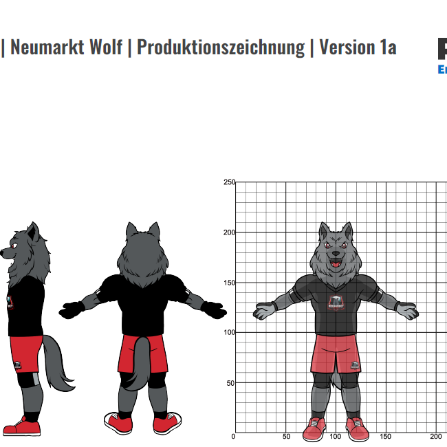 Wolves Maskottchen samt Zuhause