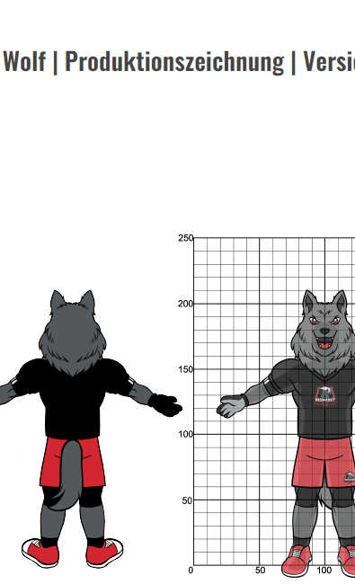 Wolves Maskottchen samt Zuhause