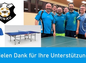 Anschaffung von neuen Trikots & Tischtennisplatten FC 1927 Binau e.V.